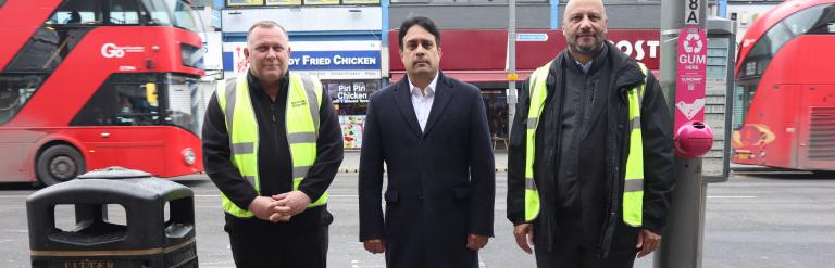 Chewing gum taskforce Councillor Kashif Haroon