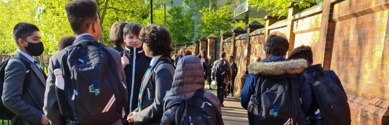 Children walking to school