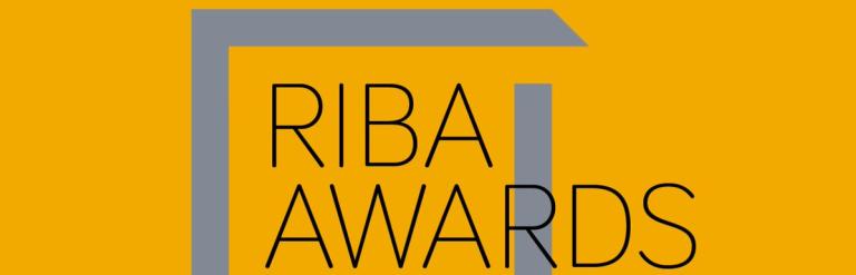 Riba awards 2023 logo grey box orange background