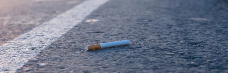 Dropped cigarette 