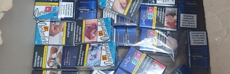 Illegal cigarettes found in box