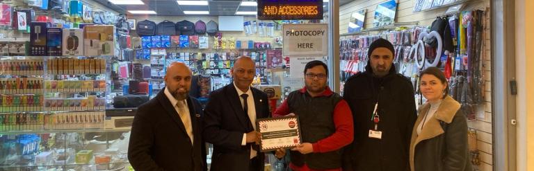 Sachdeva Mobiles, Cllr Ghani and Trading Standards Team