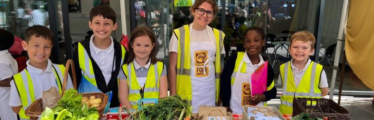 young marketeers at Barking food fair 
