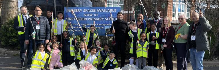 Henry Green Primary School pupils take part in community litter pick