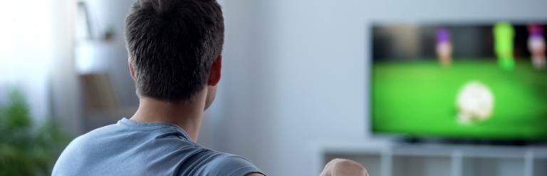 Man watching football