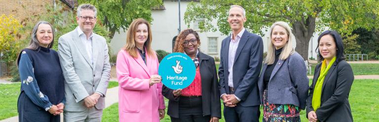 Heritage Lottery Fund and Barking and Dagenham council colleagues outside Valence House 