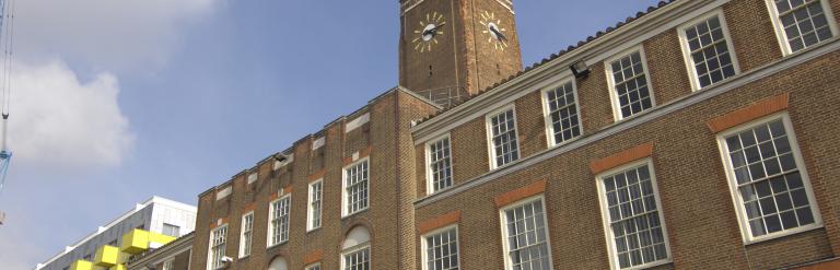 Barking Town Hall from the font