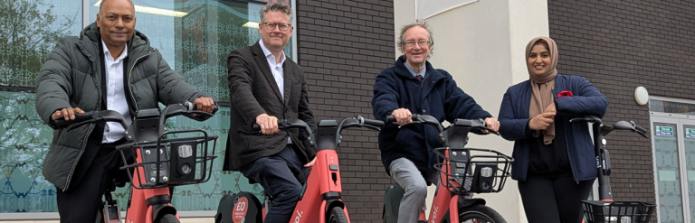 L-R Cllr Syed Ghani, David Harley (Strategic Director of Inclusive Growth and Place), Cllr Cameron Geddes, Cllr Saima Ashraf