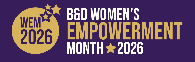 Stylised text saying WEM 2026 B&D Women’s Empowerment Month 2026
