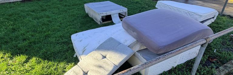 Fly-tip on green space