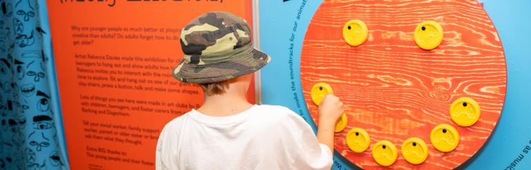 Child at the New Town Culture Exhibition