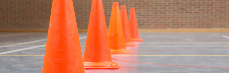 Sportshall and cones