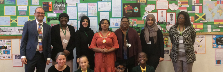 staff, pupils and the Mayor of Barking and Dagenham