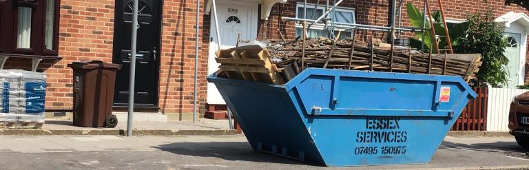 Skip on public highway