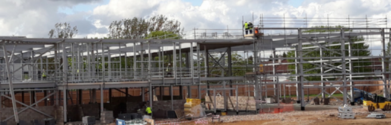 Future Youth Zone’s steel frame