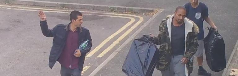 three individuals caught on camera at westminster gardens fly-tipping