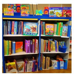 library bookshelves