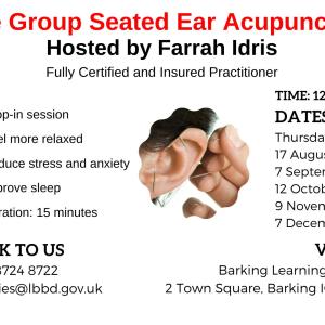 Free Group Seated Ear Acupuncture