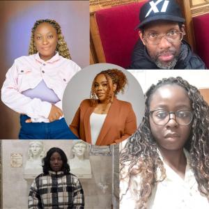 Collage of images of the black authors participating in the event