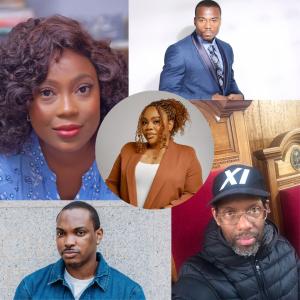 Collage of images of the black authors participating in the event