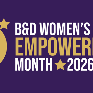 Stylised text saying WEM 2026 B&D Women’s Empowerment Month 2026